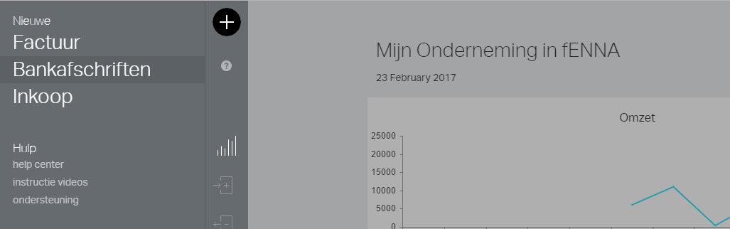 nieuw bankafschrift inlezen in fENNA