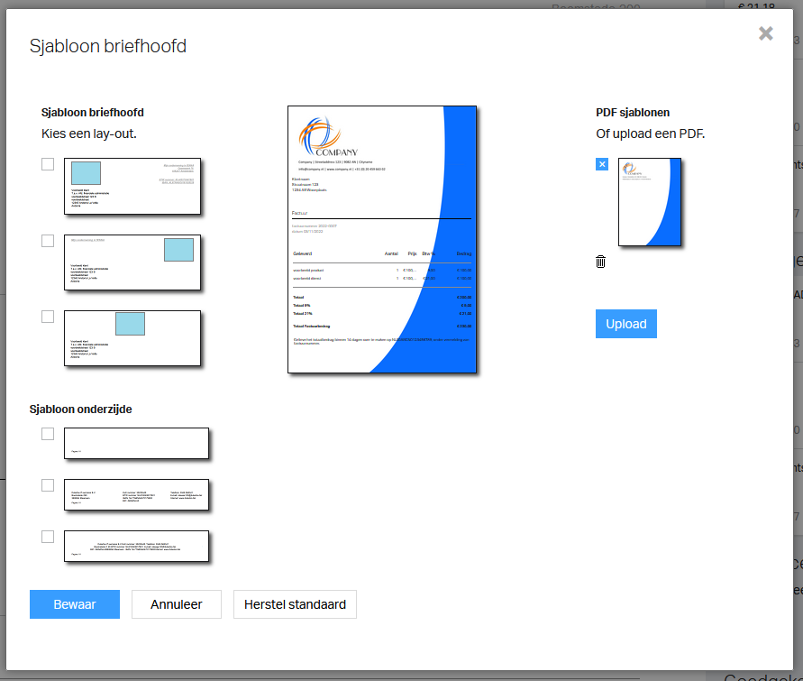 Factuur opmaken met PDF-sjabloon geeft meer vrijheid.